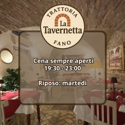Sala interna della Trattoria La Tavernetta, volte in mattoni